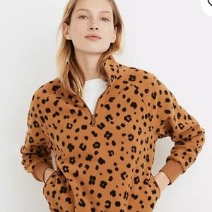 Madewell Weekend Lounger Leopard Print Fleece